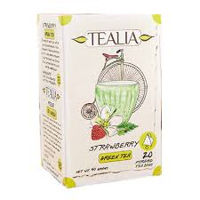 Tealia -Pyramid Tea bags - Stawberry Green Tea